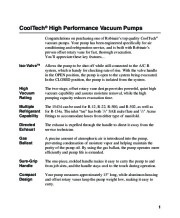 Robinair SPX 15434 High Performance Vacuum Pump With Refrigerants R 12 R 22 R 500 R 502 Owners Manual page 2