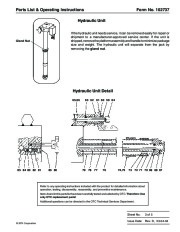 SPX OTC 1728 014 00942 Lift Table High Lift Transmission Jack Max Capacity 1000 Lbs Owners Manual page 5