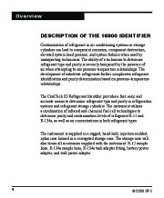 Robinair SPX 16900 CoolTech Refrigerant Identifier Owners Manual page 6