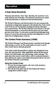 Robinair SPX 16455 TruTrack Ultrasonic Leak Detector Owners Manual page 7