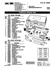 SPX OTC 1513A 1515A Collision Repair Set Owners Manual page 1