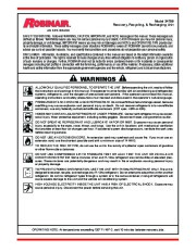Robinair SPX 34788 Recovery Recycling Recharging Unit Model Owners Manual page 2