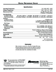 Robinair SPX Digital Refrigerant Gauge Owners Manual page 2