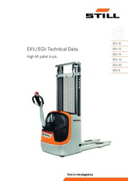 Still High EXV/EGV Lift Pallet Truck Jack Technical Data Guide page 1