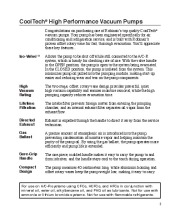 Robinair SPX 15402 15602 High Performance Vacuum Pump Models CoolTech Owners Manual page 3