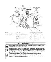Robinair SPX 15402 15602 High Performance Vacuum Pump Models CoolTech Owners Manual page 4