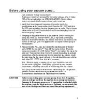 Robinair SPX 15402 15602 High Performance Vacuum Pump Models CoolTech Owners Manual page 5