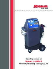 Robinair SPX J 48943 Recovery Recycling Recharging Unit Owners Manual page 1