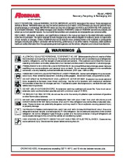 Robinair SPX J 48943 Recovery Recycling Recharging Unit Owners Manual page 2