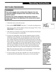 Robinair SPX 17800B 17801B Recovery Recycling Recharging Owners Manual page 17