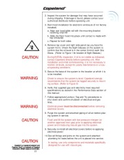 Emerson Copeland Installation Operation Maintenance SZN22C2A Compressor Manual page 23