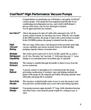 Robinair SPX 15434 High Performance Vacuum Pump Refrigerants R 12 R 22 R 500 R 502 Owners Manual page 2