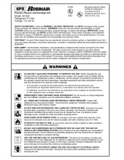 Robinair SPX 34134Z Refrigerant Unit Recover Recycle Recharge Owners Manual page 2