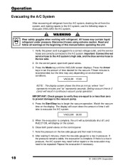 Robinair SPX 34134Z Refrigerant Unit Recover Recycle Recharge Owners Manual page 20