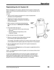 Robinair SPX 34134Z Refrigerant Unit Recover Recycle Recharge Owners Manual page 21