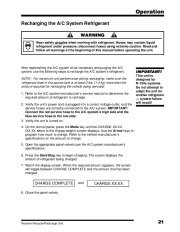 Robinair SPX 34134Z Refrigerant Unit Recover Recycle Recharge Owners Manual page 23