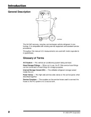 Robinair SPX 34134Z Refrigerant Unit Recover Recycle Recharge Owners Manual page 4