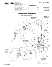 SPX OTC 1813 ACTP 10615 1814 JT01709 OEM1405 Floor Crane Assembly Owners Manual page 1