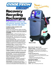 Robinair SPX 34700Z Recovery Recycling Recharging Fully Automatic Specifications page 1