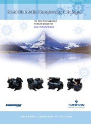 Emerson Copeland Semi Hermetic Compressor Catalogue page 1