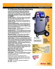 Robinair SPX 17700Z FLUID PRODUCTS Recovery Recycling R 12 Specifications page 1