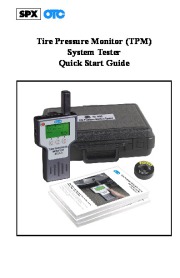 Robinair SPX OTC 3833 Tire Pressure Monitor Tester Manual page 1