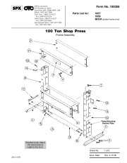 SPX OTC 1857 1858 60534 100 Ton Shop Press Frame Assembly Pump Owners Manual page 1
