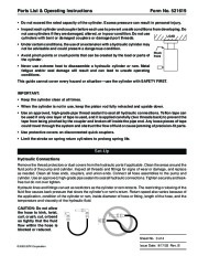 SPX OTC 9104A 9110A Hydraulic Cylinders Owners Manual page 5