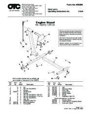 SPX OTC 1726 Engine Stand Owners Manual page 1