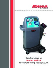 Robinair SPX 48710 Recovery Recycling Recharging Unit Owners Manual page 1