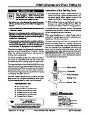 Robinair SPX 17607 Universal AC Flush Fitting Kit Owners Manual page 1