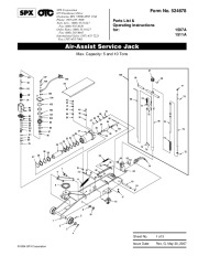 SPX OTC 1507A 1511A Air Assist Service Jack Owners Manual page 1