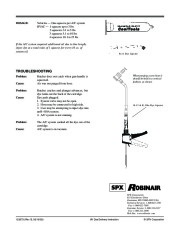 Robinair SPX UV DYE DELIVERY SYSTEMS TRUCTION SHEET Owners Manual page 2