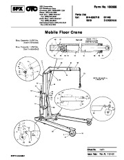 SPX OTC 014 00071B 61146 1819 D 01001AA Mobile Floor Crane Owners Manual page 1