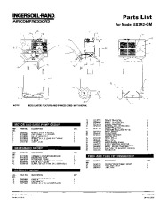 Ingersoll Rand SS3R2 GM Air Compressor Parts List Manual page 1