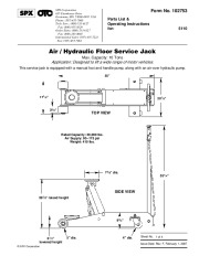 SPX OTC 5110 Air Hydraulic Floor Service Jack Owners Manual page 1