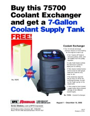 Robinair SPX 75700 Coolant Exchanger Catalog page 1