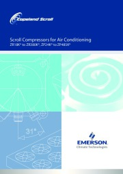 Emerson Copeland ZR18K ZR380K ZP24K ZP485K Scroll Compressors For Air Conditioning Owners Manual page 1