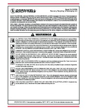 Robinair SPX RA C34788 Recovery Recycling Recharging Unit Owners Manual page 2