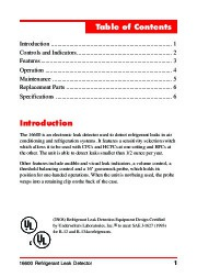 Robinair SPX 16600 Refrigerant Leak Detector Owners Manual page 2