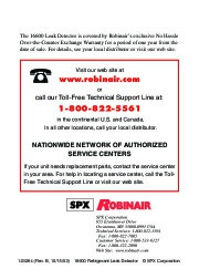 Robinair SPX 16600 Refrigerant Leak Detector Owners Manual page 32