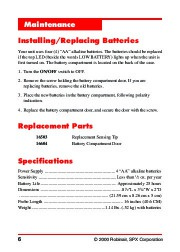 Robinair SPX 16600 Refrigerant Leak Detector Owners Manual page 7